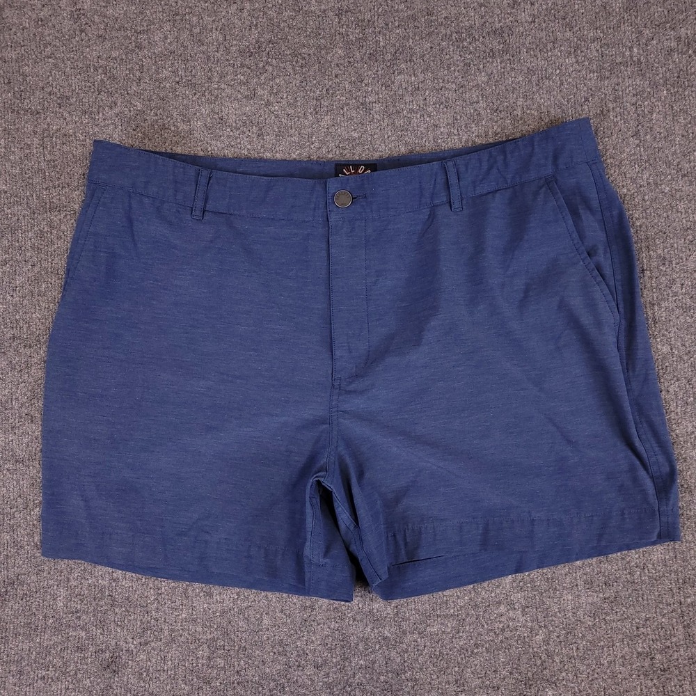Faherty All Day Golf Shorts Men 40x5 Mid Rise Blue Heather Stretch Hybrid Slash